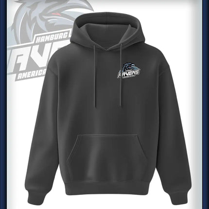 Ravens King Hoodie Druck<br>Logo Brust klein