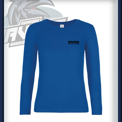 Frau Long Sleeve Druck<br>Schriftzug Brust klein