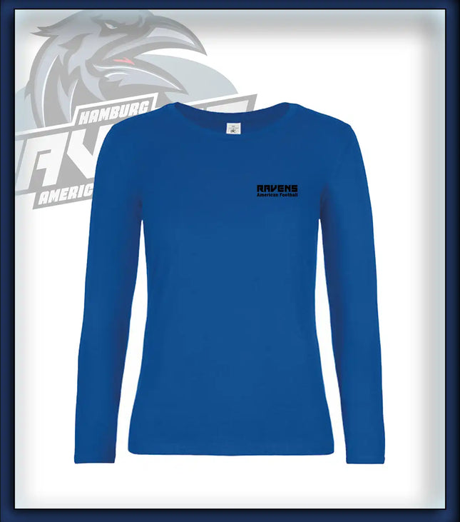 Frau Long Sleeve Druck<br>Schriftzug Brust klein