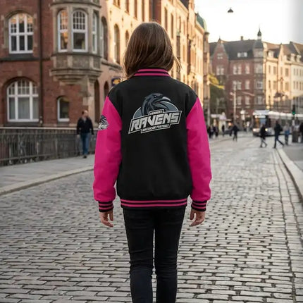 Junior Ravens College Jacke Druck<br>schwarz/pink