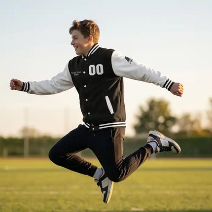 Junior Ravens College Jacke Druck<br>schwarz/weiss