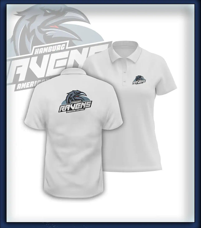 Frau Polo Druck<br>Logo Brust klein und Rücken groß