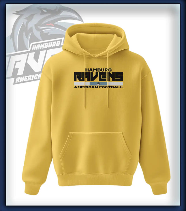 Ravens King Hoodie Druck<br> Schriftzug Brust groß