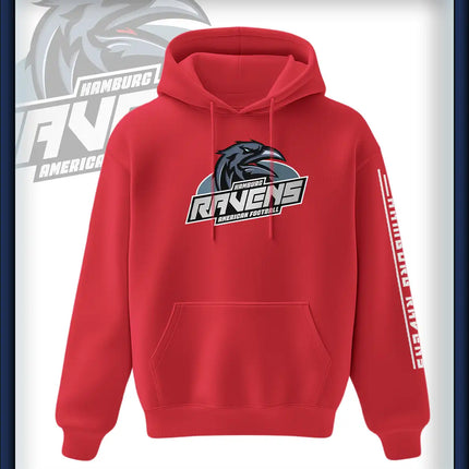 Ravens King Hoodie Druck<br>Logo Brust groß