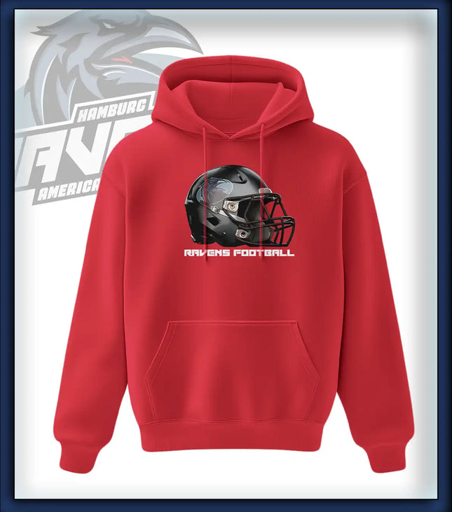 Ravens King Hoodie Druck<br> Helm Brust groß
