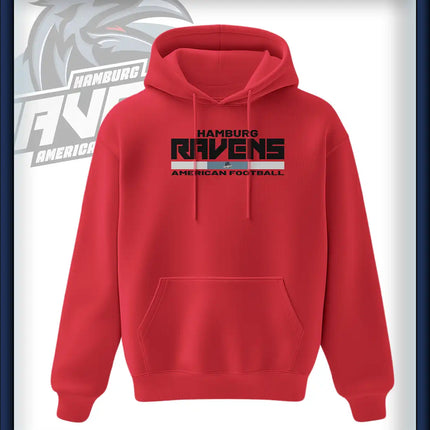 Ravens King Hoodie Druck<br> Schriftzug Brust groß