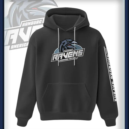 Ravens King Hoodie Druck<br>Logo Brust groß