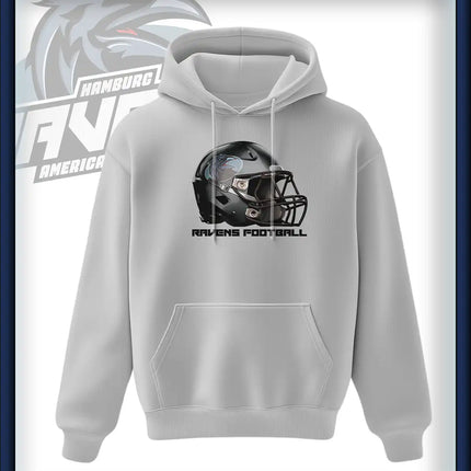 Ravens King Hoodie Druck<br> Helm Brust groß