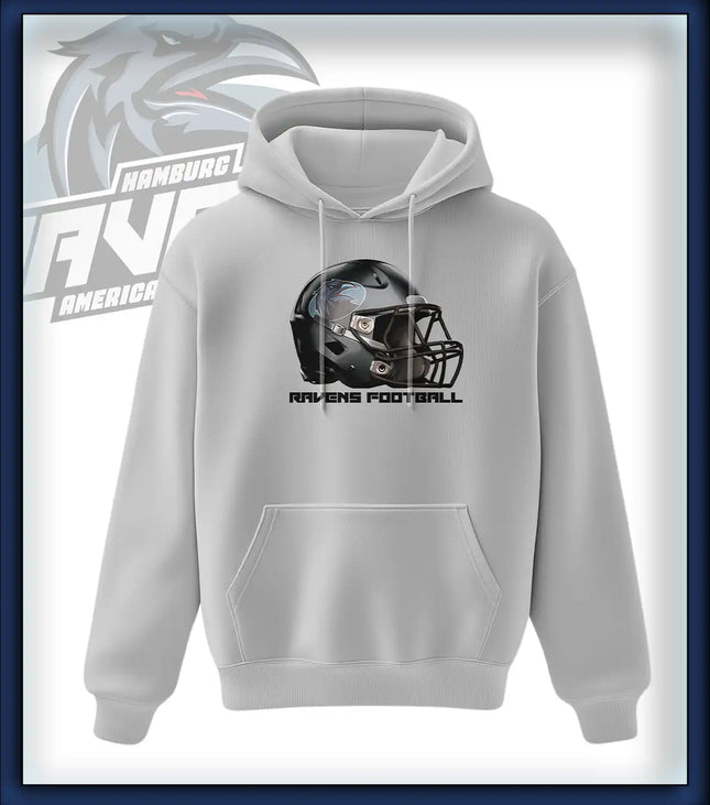 Ravens King Hoodie Druck<br> Helm Brust groß