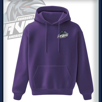 Ravens King Hoodie Druck<br>Logo Brust klein