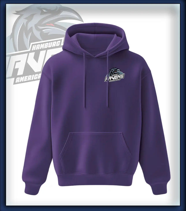 Ravens King Hoodie Druck<br>Logo Brust klein