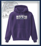 Ravens King Hoodie Druck<br> Schriftzug Brust groß