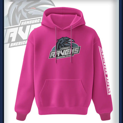Ravens King Hoodie Druck<br>Logo Brust groß
