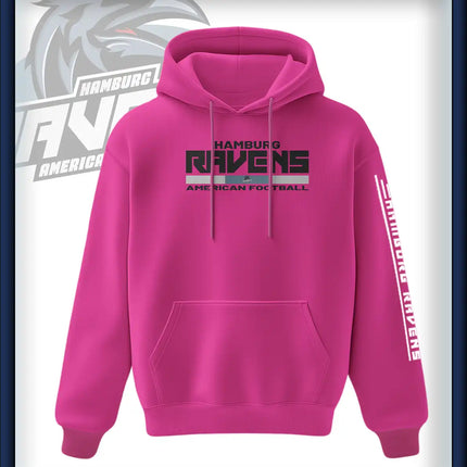 Ravens King Hoodie Druck<br> Schriftzug Brust groß