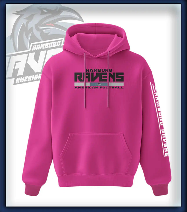 Ravens King Hoodie Druck<br> Schriftzug Brust groß