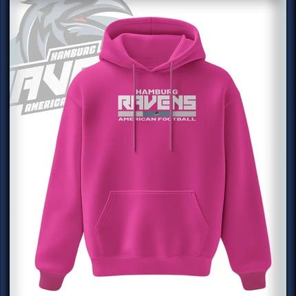 Ravens King Hoodie Druck<br> Schriftzug Brust groß
