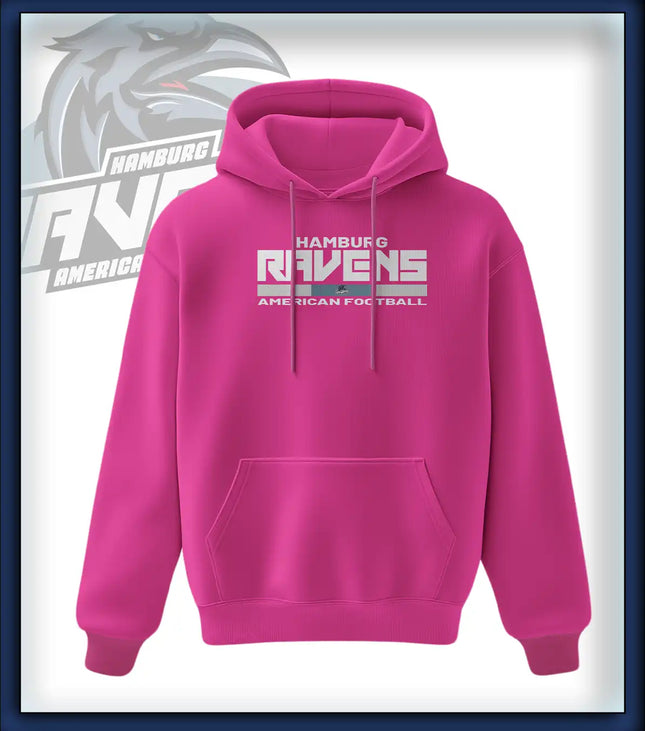 Ravens King Hoodie Druck<br> Schriftzug Brust groß