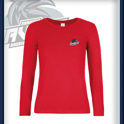 Frau Long Sleeve Druck<br>Logo Brust klein