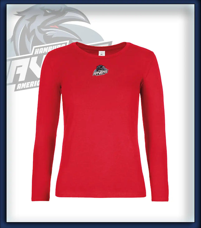 Frau Long Sleeve Druck<br>Logo Brust klein