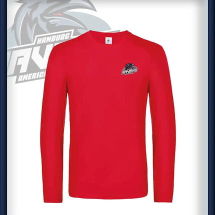 Mann Long Sleeve Druck<br>Logo Brust klein