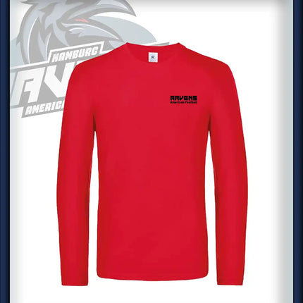 Mann Long Sleeve Druck<br>Schriftzug Brust klein