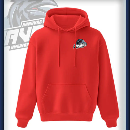 Ravens King Hoodie Druck<br>Logo Brust klein