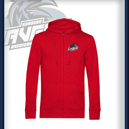 Mann Zipped Hood Jacket Druck<br>Logo Brust klein