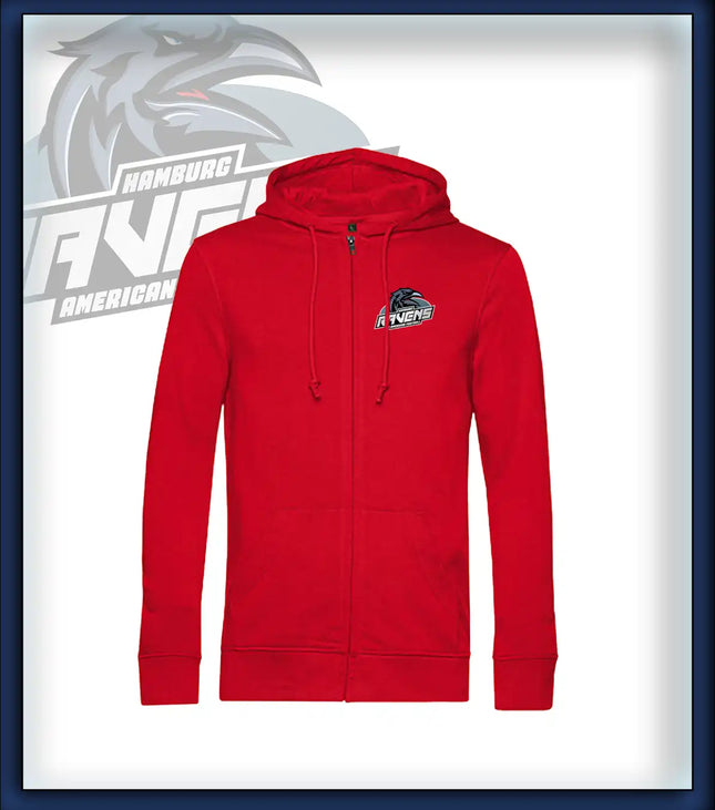 Mann Zipped Hood Jacket Druck<br>Logo Brust klein