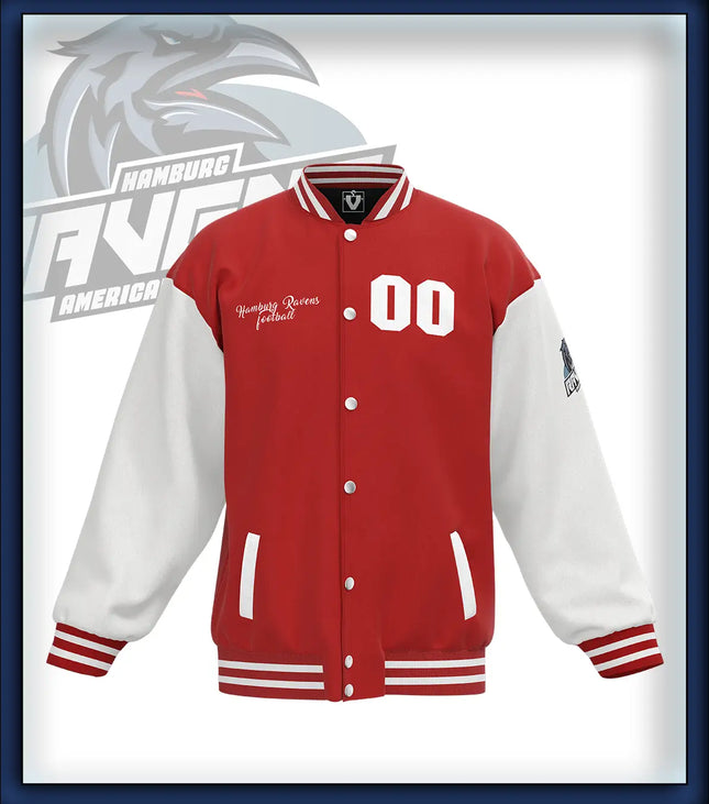 Ravens College Jacke rot/weiss
