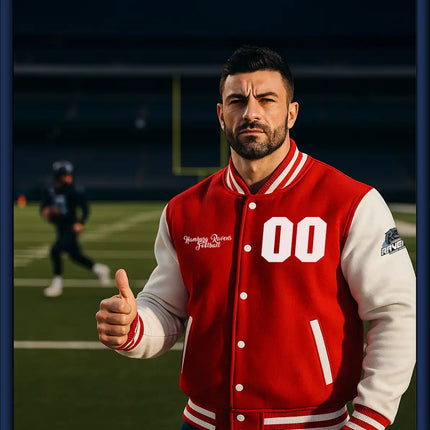 Ravens College Jacke rot/weiss