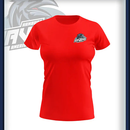 Frau T-Shirt Druck<br>Logo Brust klein