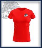 Frau T-Shirt Druck<br>Logo Brust klein