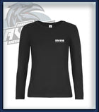 Frau Long Sleeve Druck<br>Schriftzug Brust klein