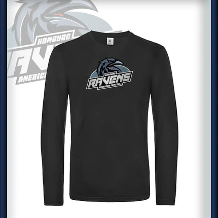 Mann Long Sleeve Druck<br>Logo Brust groß