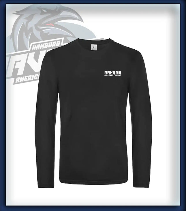 Mann Long Sleeve Druck<br>Schriftzug Brust klein