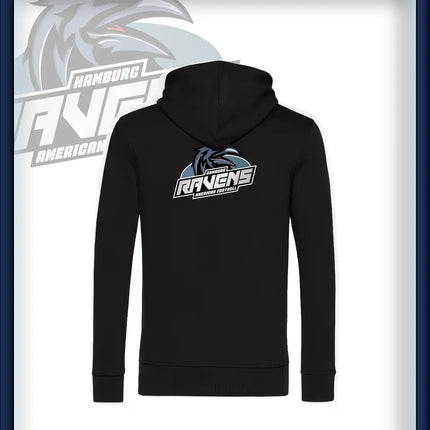 Mann Zipped Hood Jacket Druck<br>Logo Rücken groß