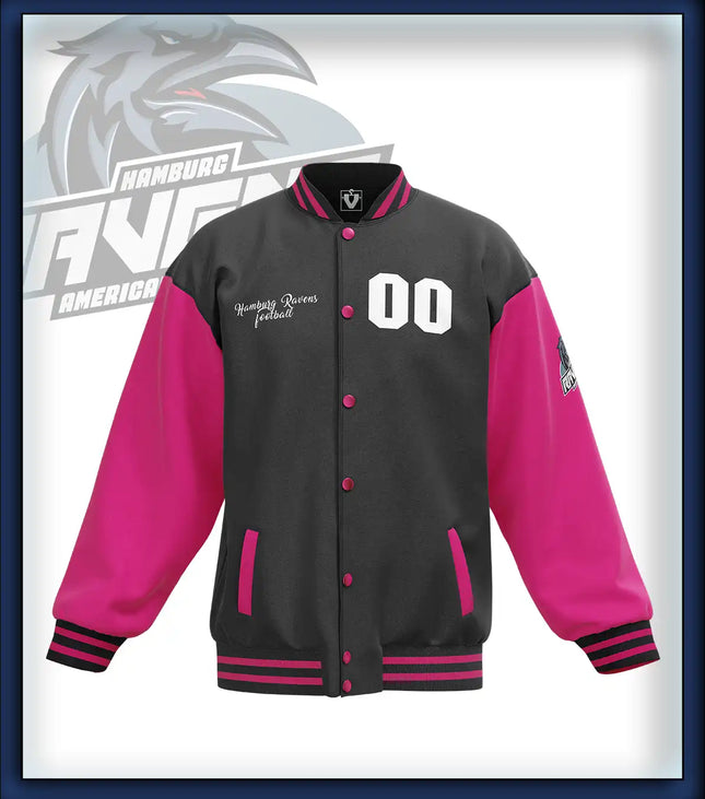 Junior Ravens College Jacke Druck<br>schwarz/pink