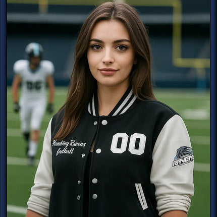 Ravens College Jacke schwarz/weiss