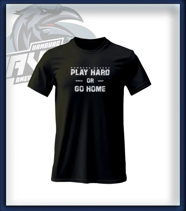 PLAY HARD T-Shirt Druck<br> Brust groß