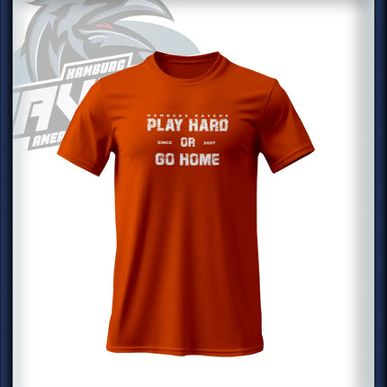 PLAY HARD T-Shirt Druck<br> Brust groß