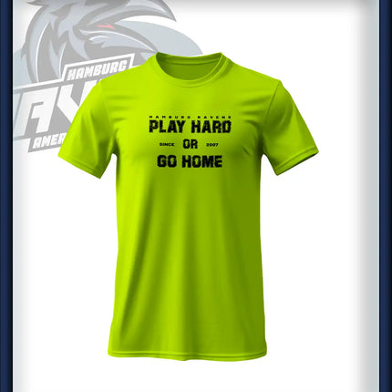 PLAY HARD T-Shirt Druck<br> Brust groß
