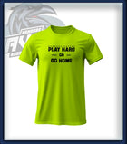 PLAY HARD T-Shirt Druck<br> Brust groß