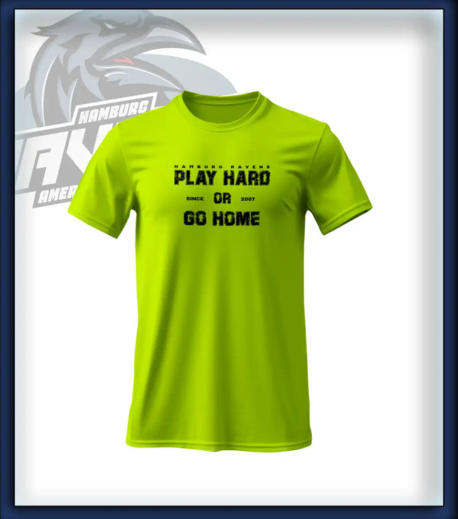 PLAY HARD T-Shirt Druck<br> Brust groß