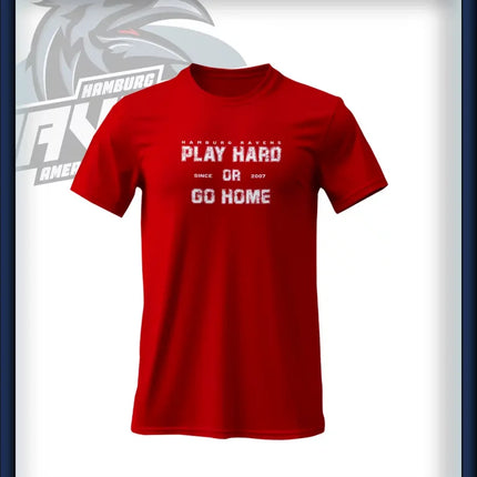 PLAY HARD T-Shirt Druck<br> Brust groß