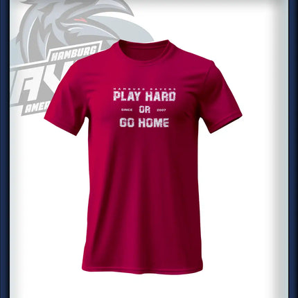 PLAY HARD T-Shirt Druck<br> Brust groß