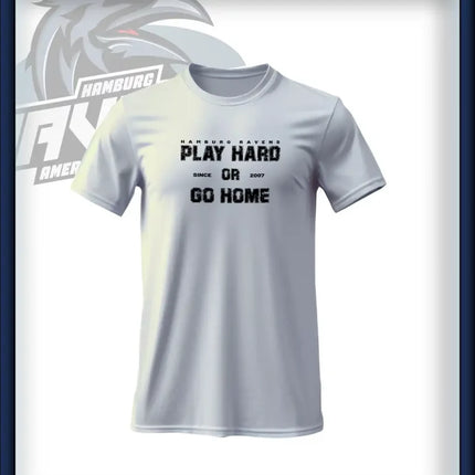 PLAY HARD T-Shirt Druck<br> Brust groß
