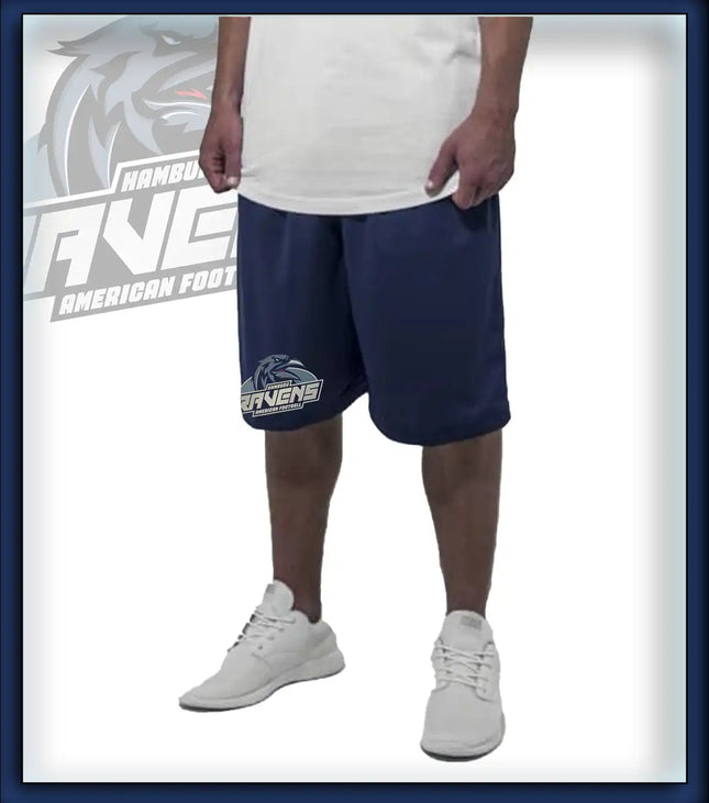 Ravens Mesh Shorts Druck<br>Logo Bein groß