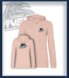 Frau Zipped Jacket Druck<br>Logo Brust klein und Rücken groß