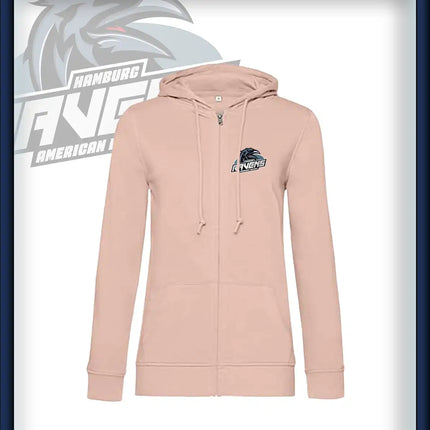 Frau Zipped Jacket Druck<br>Logo Brust klein