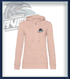 Frau Zipped Jacket Druck<br>Logo Brust klein